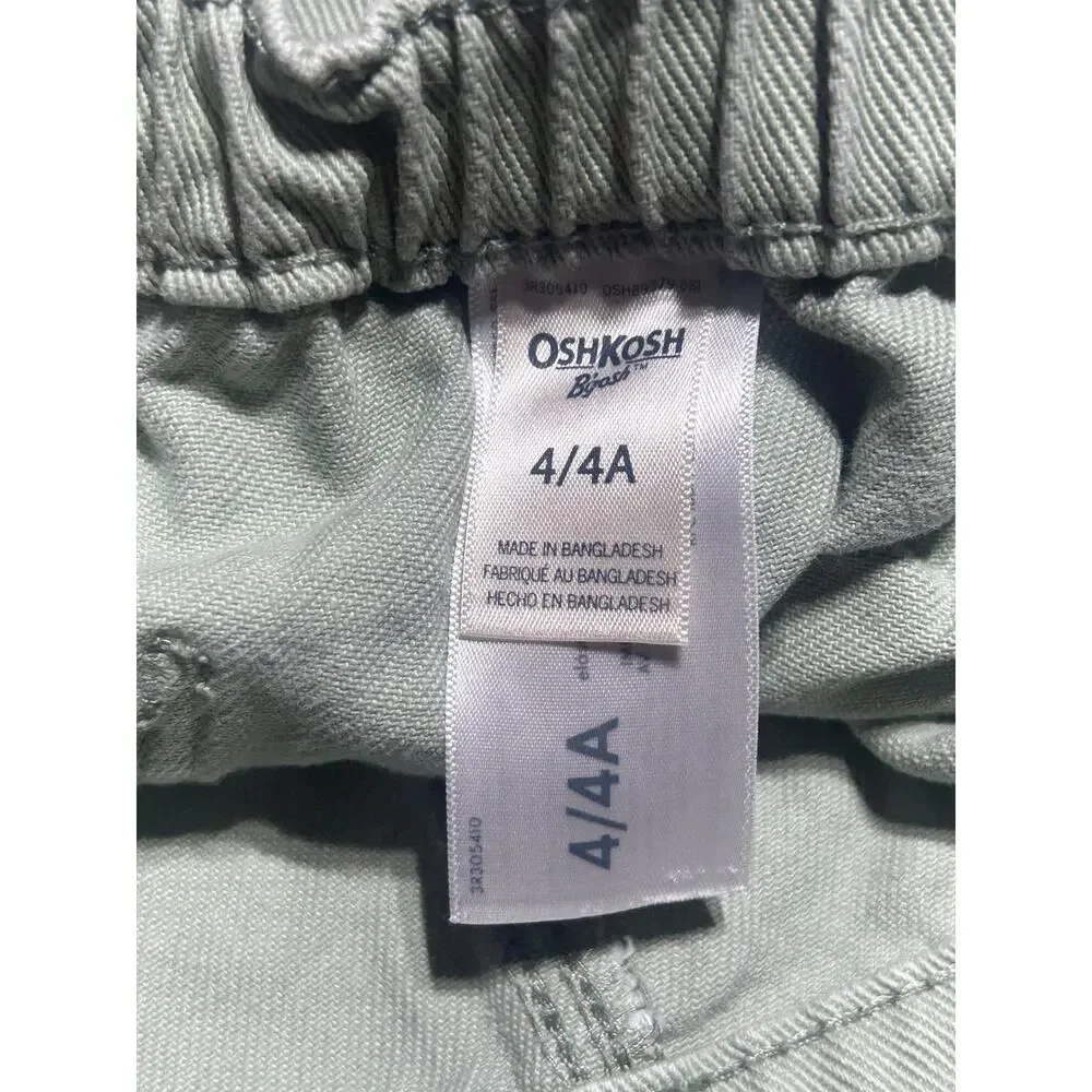OshKosh B'gosh sage green denim skort distinctive wrap style size 4